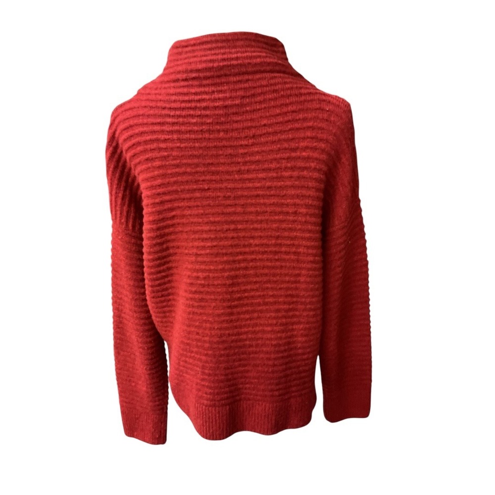 Madewell‎ Women's Belmont Mock Neck Long Sleeve Pullover Sweater Red Size Small - Picture 4 of 7